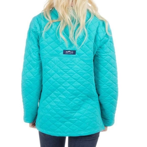 Lauren James Co. blue & pink quilted pullover - Picture 2 of 4